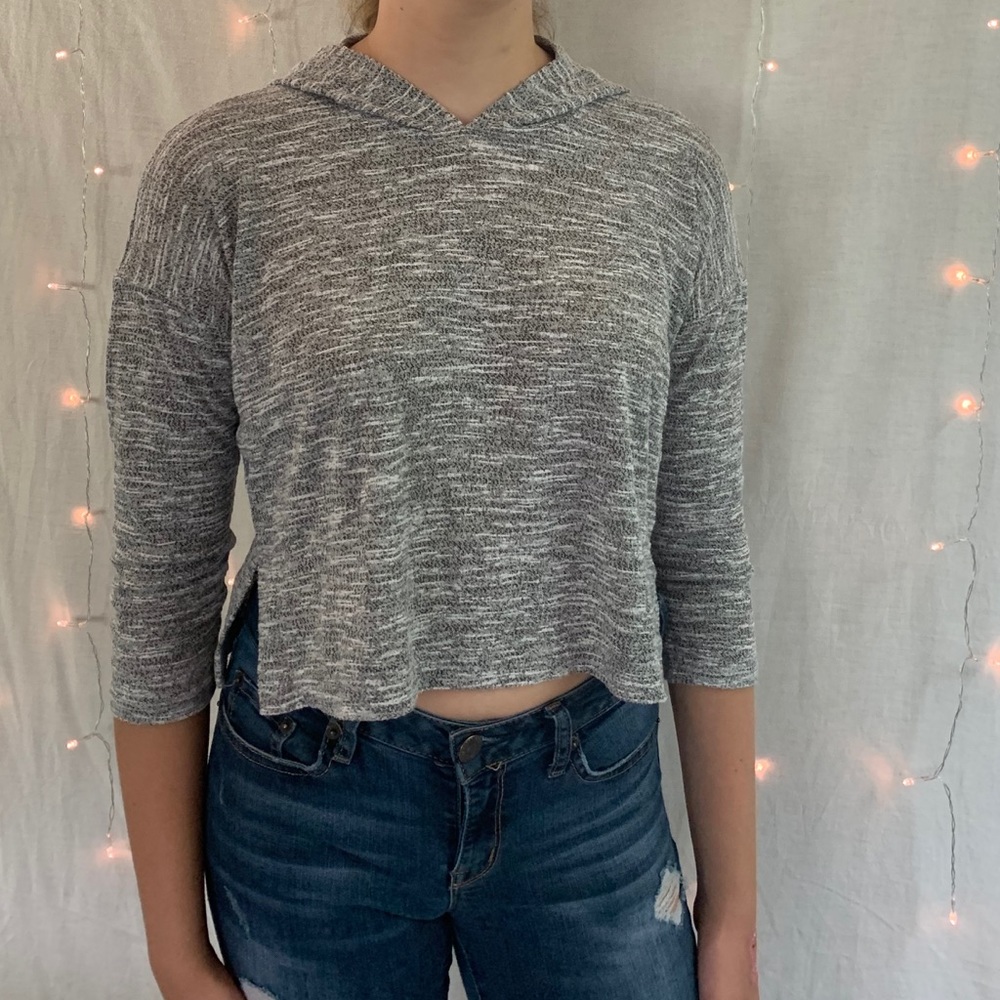 Cute gray crop top